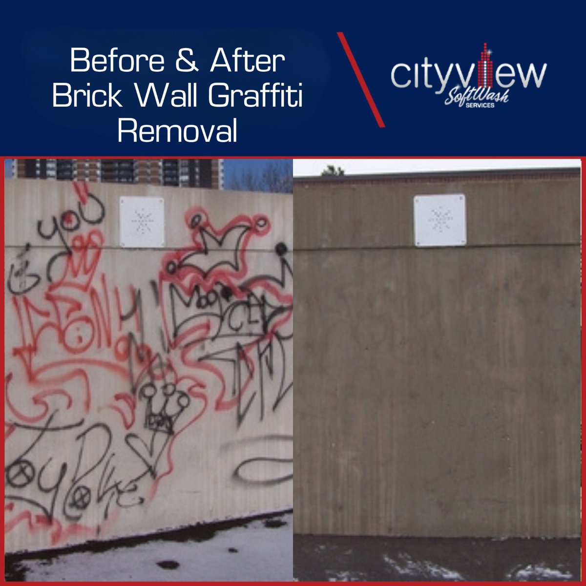 GoCityview's tweet image. Restore the Beauty of Your Property with Professional Graffiti Removal! 🚫🎨 Say goodbye to unwanted graffiti and hello to a clean, pristine finish. Contact us today for a spotless transformation! (479) 242-8439