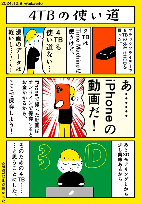 4TBの使い道 