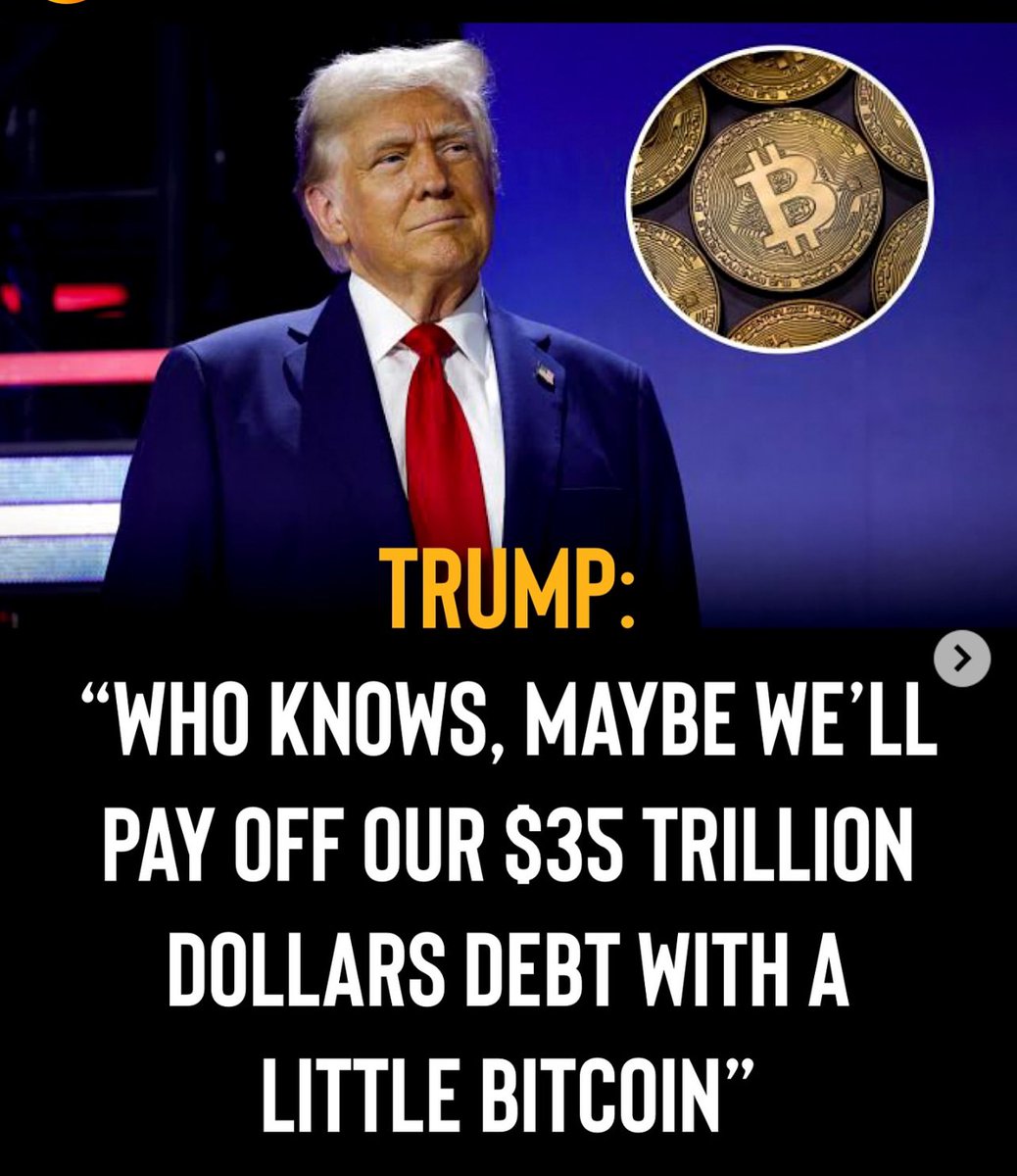 luThando2024's tweet photo. Donald Trump Says Crypto Could Help Pay Off $35 Trillion U.S. Debt✨
Donald Trump has increasingly embraced Bitcoin and crypto during his 2024 presidential campaign. https://t.co/rtKOetUGqS