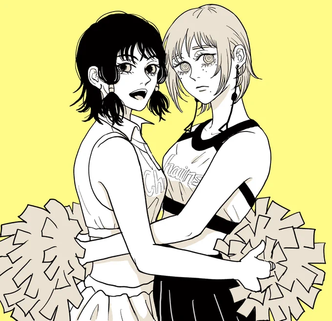 チア部フミコ&キガちゃん#チェンソーマン 