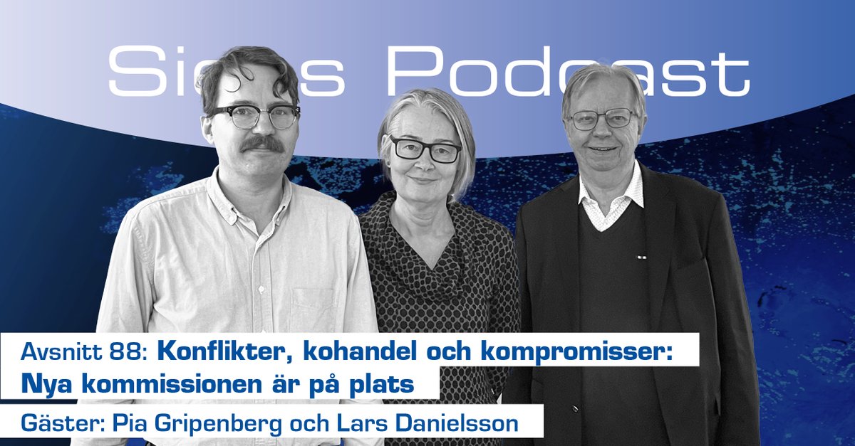 Sieps (@sieps_sweden) on Twitter photo Nytt avsnitt av Sieps Podcast! <a href="/PiaGripenberg/">Pia Gripenberg</a> och <a href="/exEUAmbLarsD/">Lars Danielsson</a> gästar för en analys av utmaningarna för den nya kommissionen. Får <a href="/vonderleyen/">Ursula von der Leyen</a> mer makt? Hur starkt är kommissionens mandat? Och blir relationen till medlemsstaterna bättre nu?
Lyssna: sieps.se/podd_88 Nytt avsnitt av Sieps Podcast! <a href="/PiaGripenberg/">Pia Gripenberg</a> och <a href="/exEUAmbLarsD/">Lars Danielsson</a> gästar för en analys av utmaningarna för den nya kommissionen. Får <a href="/vonderleyen/">Ursula von der Leyen</a> mer makt? Hur starkt är kommissionens mandat? Och blir relationen till medlemsstaterna bättre nu?
Lyssna: sieps.se/podd_88