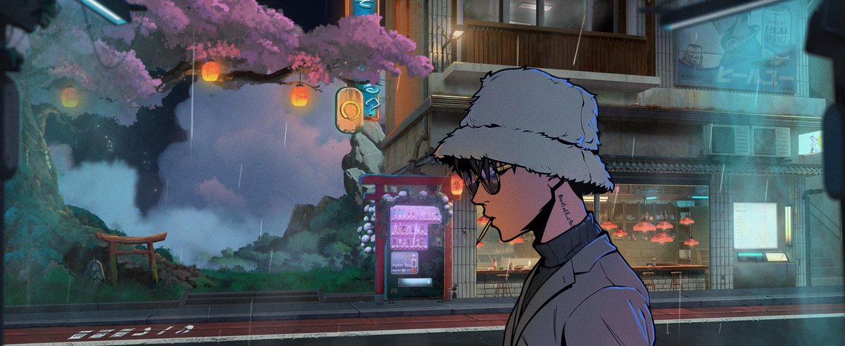 dutchtide's tweet image. Full view friday @zagabond homage.

This is the first true azuki homage in @midnightbreezey where I incorporated a bunch of azuki themes into the lonely road.

Hope you like it!