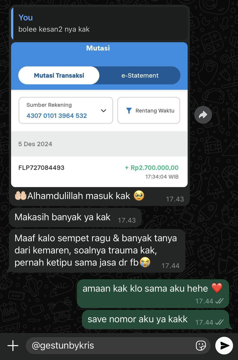 gestunbykris's tweet photo. yuu yang mau gestun boleh ke aku open terus ya gessss, tidak perlu ragu tidak perlu takuttt, kalian berada di pihak yang tepat ❤️ https://t.co/7Et7Le8tfu