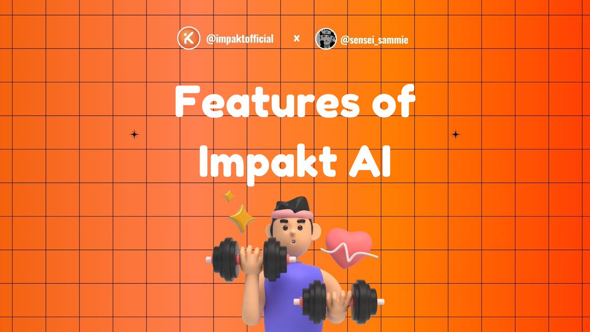 sensei_sammie's tweet image. 🟠 Features of @impaktofficial 

#ImpaktAI is built on 5 primary pillars which  gives health enthusiasts a totally new approach to get in shape, stay healthy and engage in social networking.

Here are the 5 primary pillars of #ImpaktAI below: ↓↓