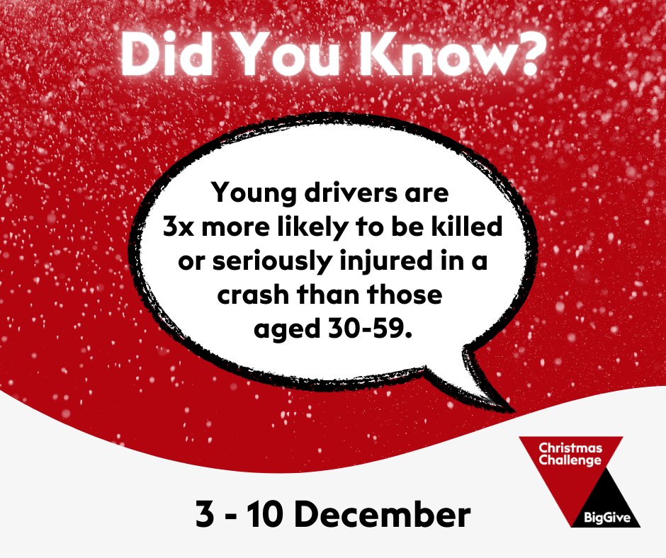 IAMRoadSmart's tweet photo. With your support, we’re tackling this by funding life-saving training for young drivers. Every donation made this week is matched, doubling the power of your contribution to keep young people safe. 💙

⭐ Discover more about the Big Give and donate today to help us reach our goal!
https://t.co/SLwGNYBEa1

#BigGive #MakeADifference #YouthEmpowerment