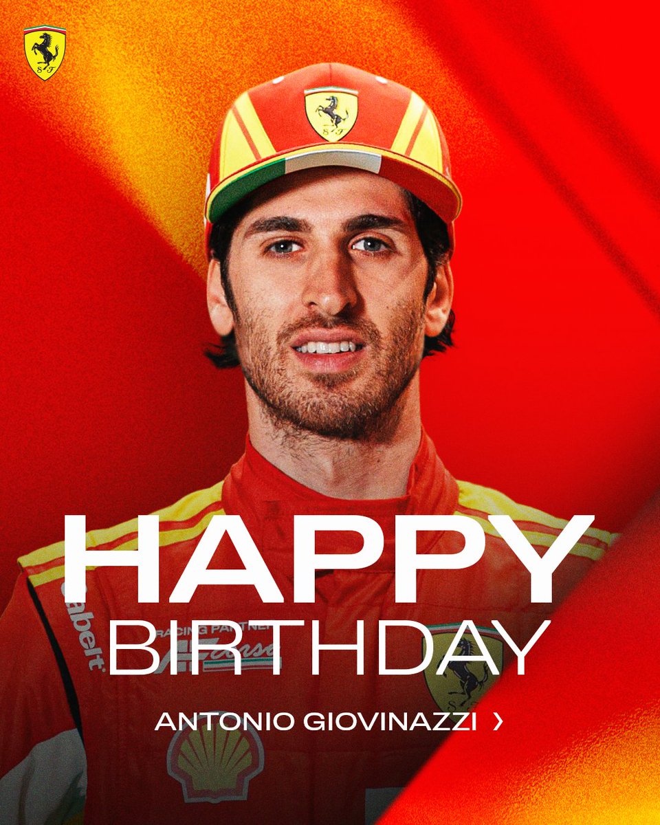 Ferrari Hypercar (@ferrarihypercar) on Twitter photo ๐ฝ๐ช๐ค๐ฃ ๐พ๐ค๐ข๐ฅ๐ก๐๐๐ฃ๐ฃ๐ค, <a href="/Anto_Giovinazzi/">Antonio Giovinazzi</a> ๐
Drop your birthday messages to Antonio, below! ๐
#FerrariHypercar ๐ฝ๐ช๐ค๐ฃ ๐พ๐ค๐ข๐ฅ๐ก๐๐๐ฃ๐ฃ๐ค, <a href="/Anto_Giovinazzi/">Antonio Giovinazzi</a> ๐
Drop your birthday messages to Antonio, below! ๐
#FerrariHypercar