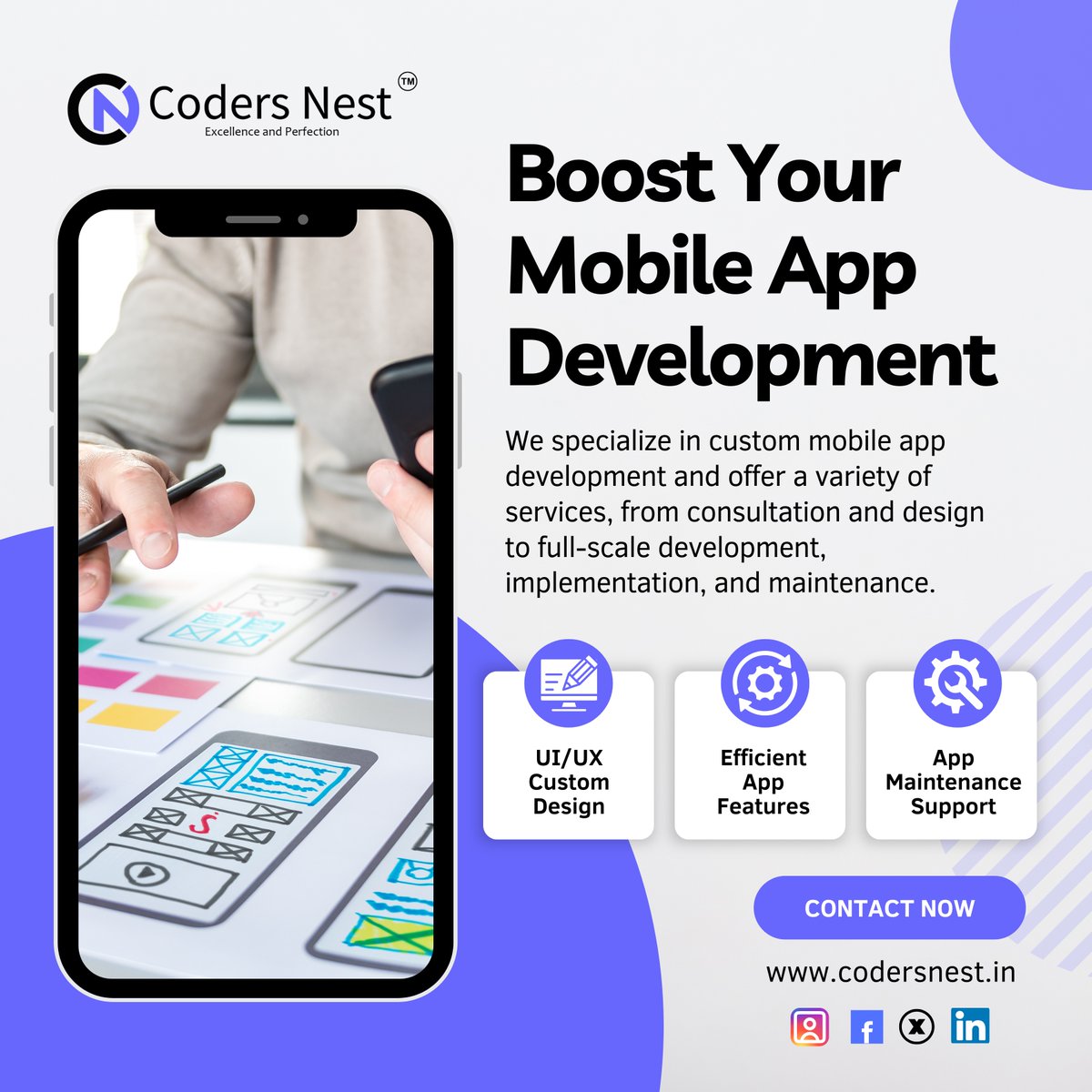 CodersNest70901's tweet photo. 📱 Looking to elevate your mobile app development?

💡 Why choose us?
✅ Tailored UI/UX Custom Designs
👉 Contact us now at https://t.co/Vg2xXj4V2y
.
.
.
#MobileAppDevelopment #AppDesign #CustomApp #UIUXDesign #TechSolutions #CodersNest #AppInnovation #AppDevelopmentServices https://t.co/gxlh07ET0U