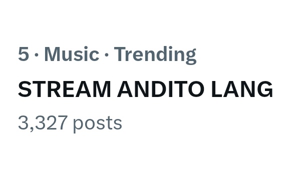 natabase404's tweet photo. #5 na tayo!

STREAM ANDITO LANG

#BGYO_AnditoLang 
#BGYO @bgyo_ph https://t.co/X2QEBpVPs9