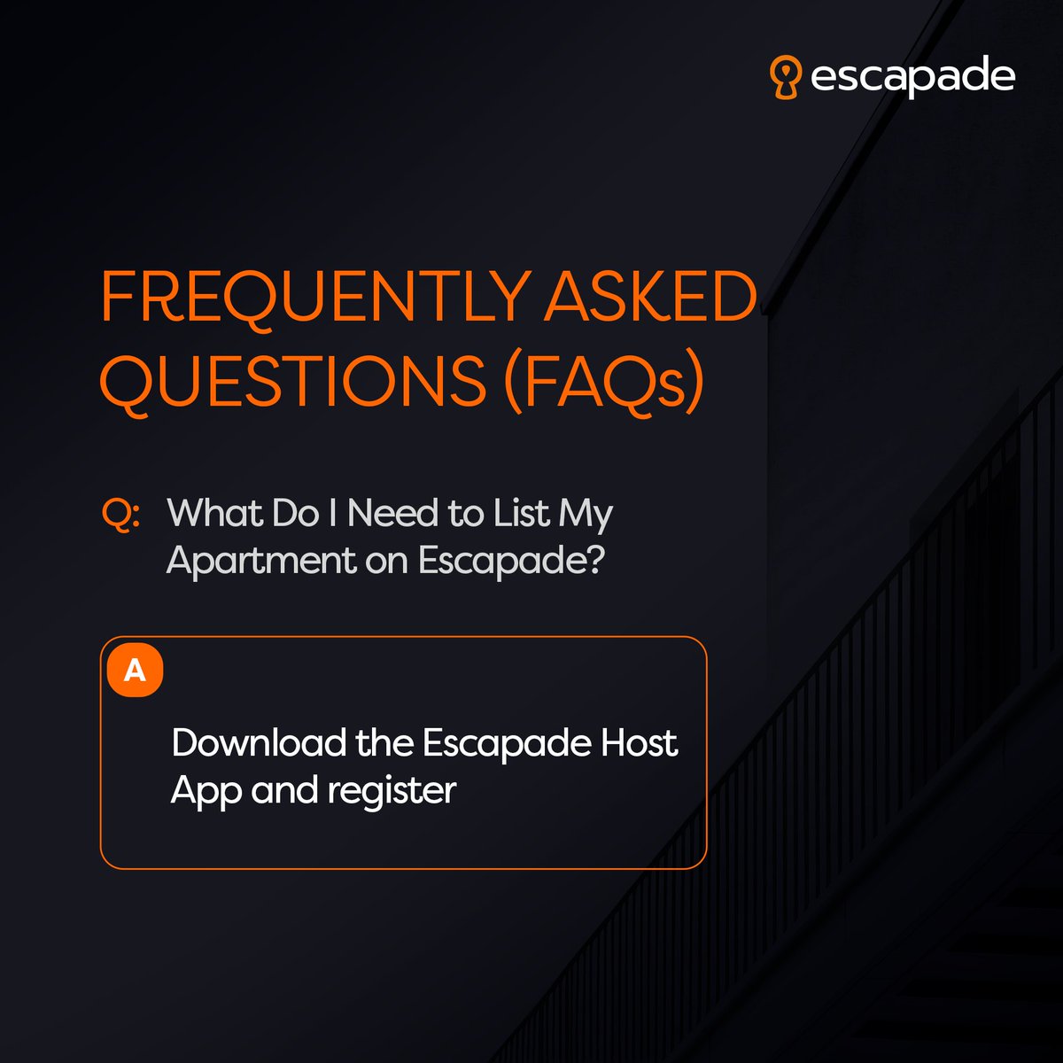 EscapadeApp_'s tweet photo. Want to list your apartment on the Escapade app? It's easy!

1️⃣ Download the Escapade HOST app and register.
2️⃣ Add your shortlet to the app.
3️⃣ Contact customer support for verification.
4️⃣ Once verified, your apartment goes live!

As an agent or apartment owner, listing on Escapade gives you wider reach and simplifies the process, taking the workload off your hands.

Click the link in bio to get started today!

P.S.: Make sure to download the Escapade HOST app to list your apartment.

#shortlet #shortletapartments #shortlethomes #shortletinlekki #shortletinlagos #shortletnigeria