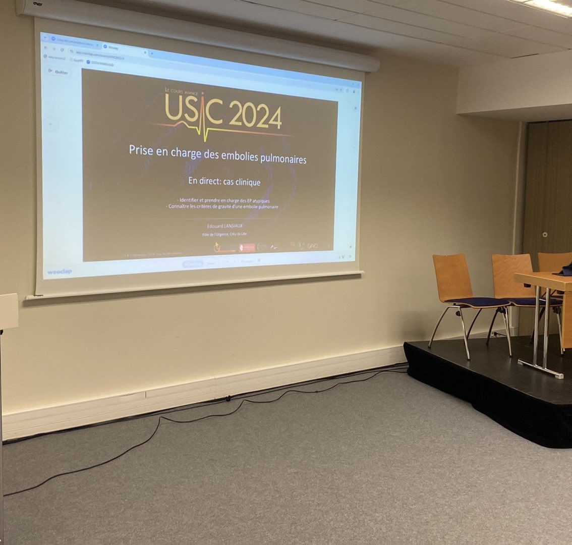 Le congrès USIC avec la .<a href="/La_SRLF/">SRLF</a> et la <a href="/SFCardio/">SFC - Société Française de Cardiologie</a>, ça commence !  

Parlons un peu du terrain avec l’Embolie Pulmonaire ! 🤓