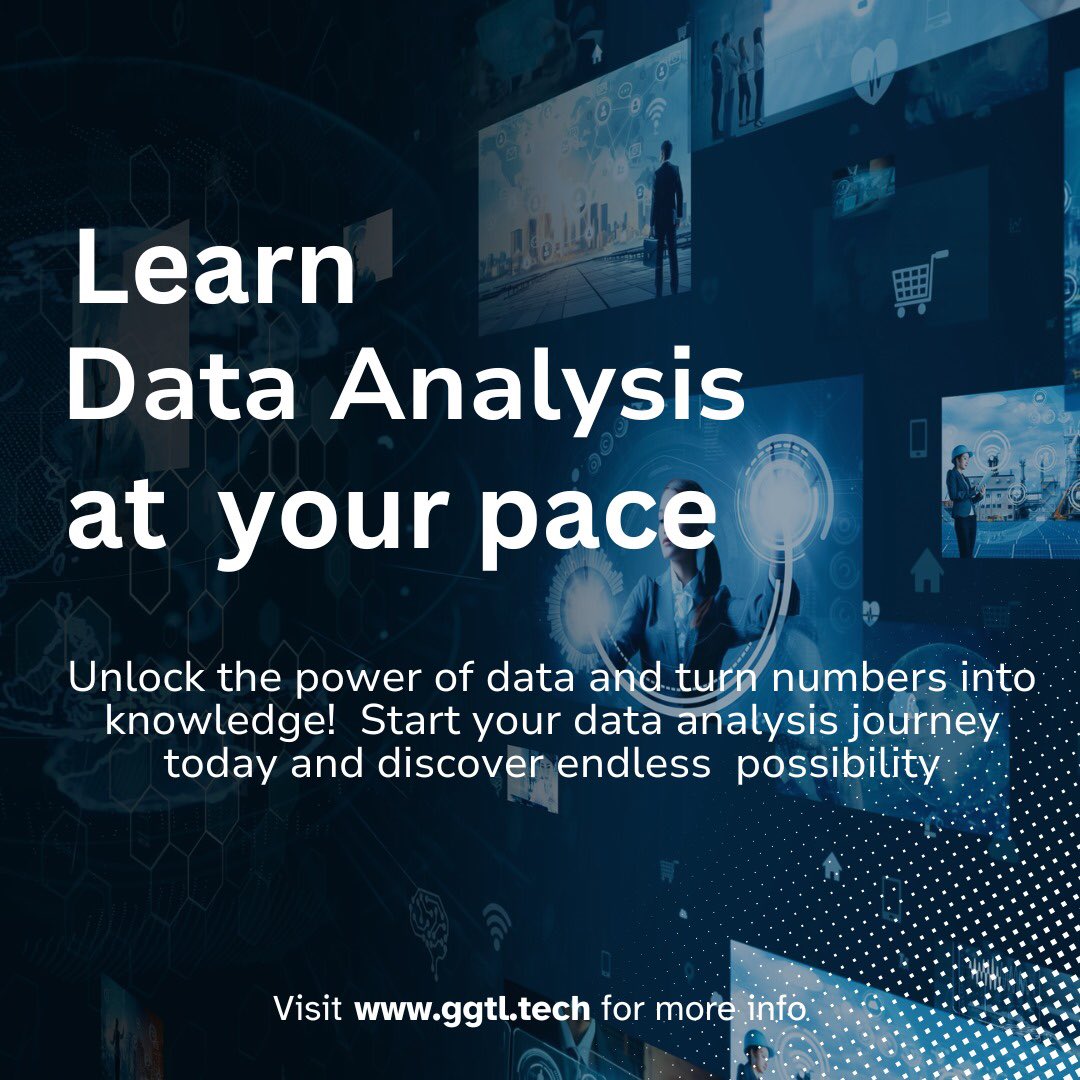 ggtl_tech's tweet image. Unlock the power of data and turn numbers into knowledge! 📊💡 

Start your data analysis journey today and discover endless possibilities.

Visit ggtl.tech for more information 

 #LearnDataAnalysis #DataDriven #AnalyticsForAll #dataanalytics #data #freecourse