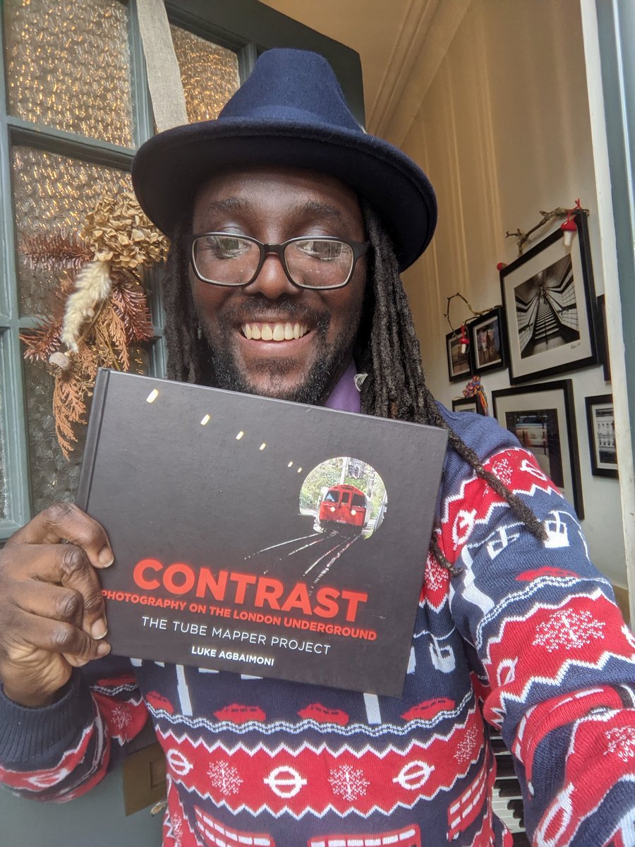 Here's my festive 'buy my new book' photo.  The lovely Christmas jumper I'm wearing is from the London Transport Museum.