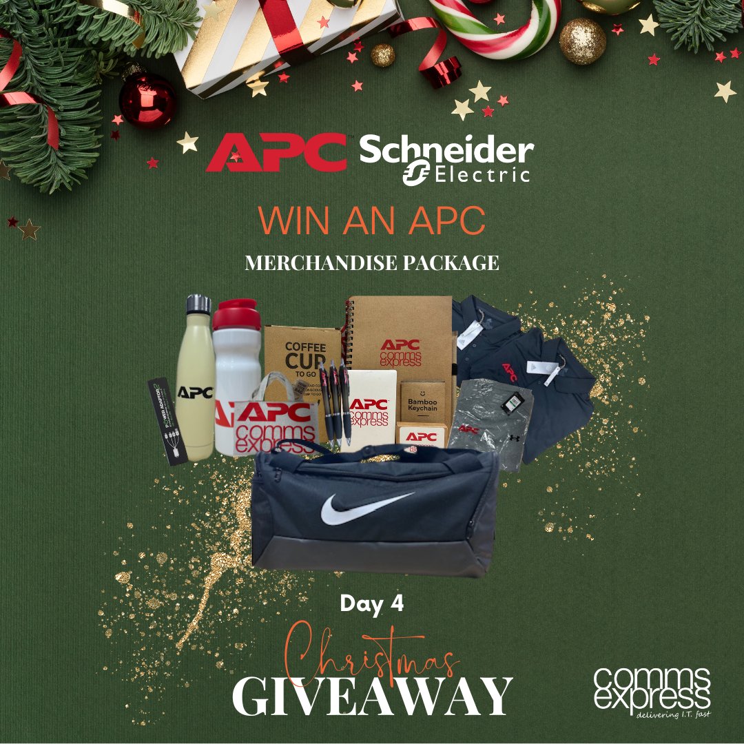 CommsExpress's tweet photo. 12 Days of Commsmas!
Day 4: Win a FREE merchandise bag from @APCbySchneider
Just answer this question correctly (leave your answer in the comments!):
"In the movie, It's A Wonderful Life, what happened every time a bell rang?"
#12DaysofCommsmas https://t.co/cqKxadH0cN