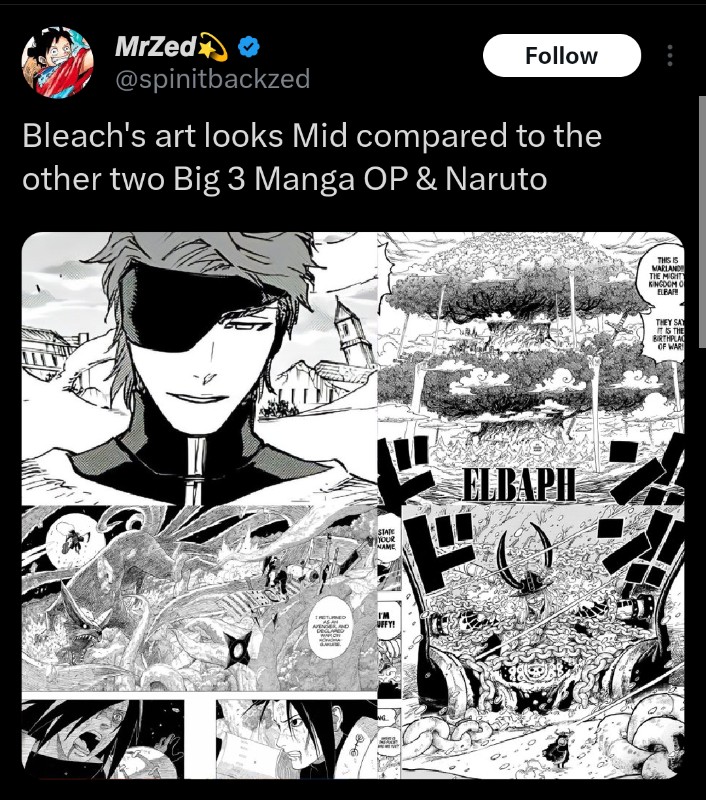 X is the only place where you will see OP fans, Midruto fans and Haitus x Haitus fans begging for money by hating on Bleach 💀🙏🏻

Attack 100
Skill 0
Damage 0
Retardness ♾️
Poorness 100x
Begging skills 1000x
Family BG -1000000 aura
Respect 0

PROFESSIONAL ONLINE BEGGARS LMAO