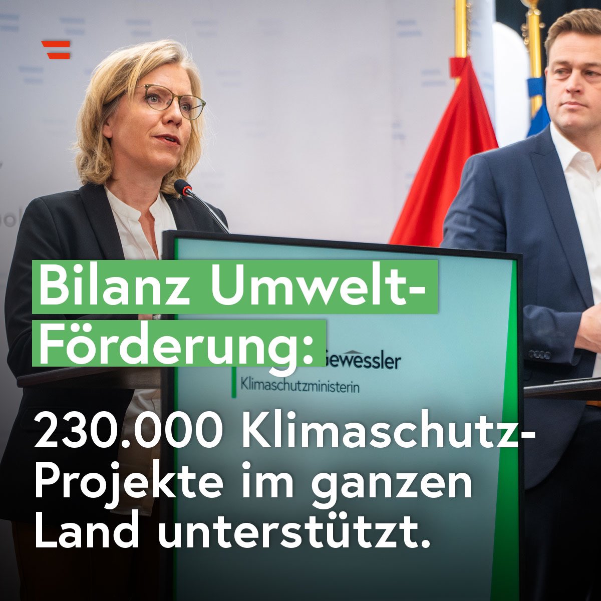 lgewessler's tweet photo. Seit 2020 haben wir über die Umweltförderung in mehr als 230.000 Klimaschutzprojekte investiert. Diese Investitionen machen sich bezahlt: Bereits zum dritten Mal in Folge sinken die Emissionen und wir sparen dadurch jährlich rund 4,5 Millionen Tonnen CO2 ein. (1/3) https://t.co/SqpZMaSvvS