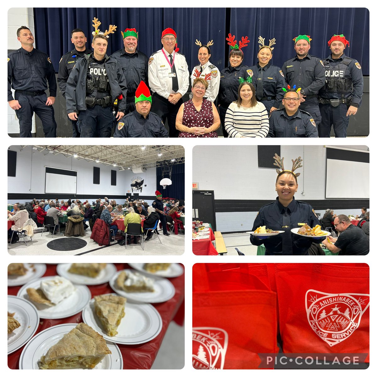 DeputyCraddock's tweet photo. What a fun day in Kettle and Stony Point serving our seniors a Christmas meal prepared by our @APScops team. We take community engagement to the next level!
#FirstNationPolicing https://t.co/I8Bh3c7WLN
