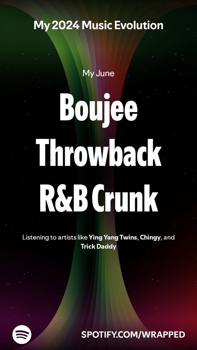 andrewin3d's tweet photo. In June I was all about Ying Yang Twins, Chingy, and Trick Daddy. How did you evolve this year? #SpotifyWrapped   https://t.co/IlqJ0vvOki https://t.co/So8brIgIfq