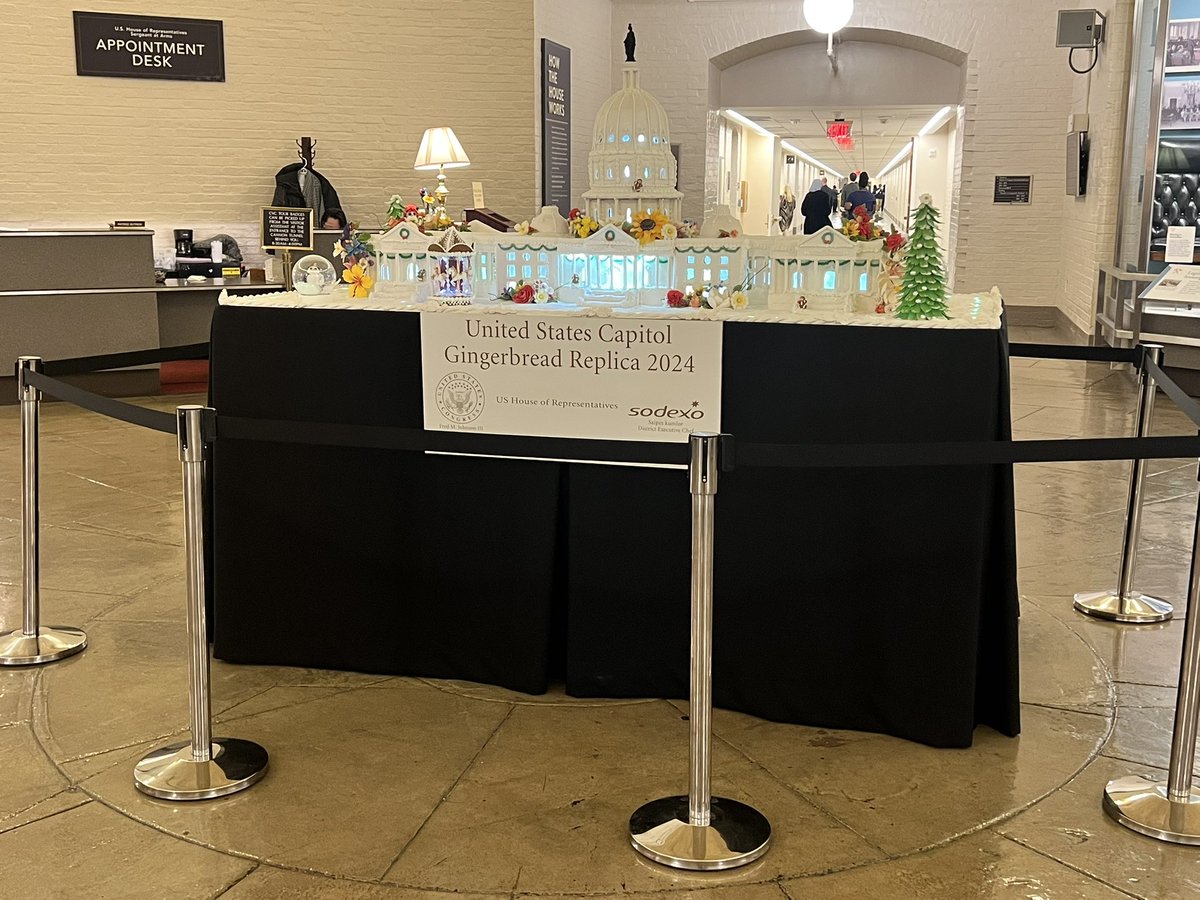 2024 U.S. Capitol Gingerbread Replica!  Check out the new location!  Cannon Rotunda Basement!