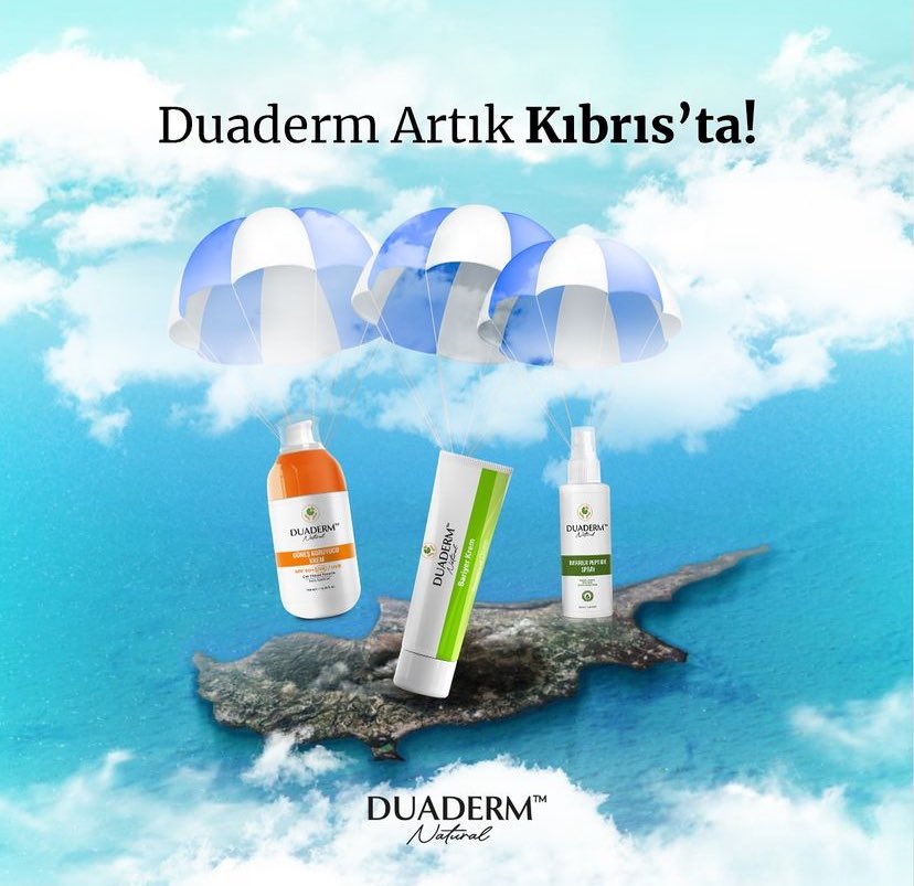 Duadermtr's tweet photo. ✨ Duaderm Artık Kıbrıs’ta! ✨
Cildinize değer katan, etkili ve doğal içerikleriyle Duaderm ürünleri Kıbrıs’ta da satışta! 🌿
Cilt bakım rutininize bir devrim getiren Duaderm ile cildinizin doğal ışıltısını ortaya çıkarın.
#duaderm #kıbrıs #ciltbakımı https://t.co/8fKqfi9W6M