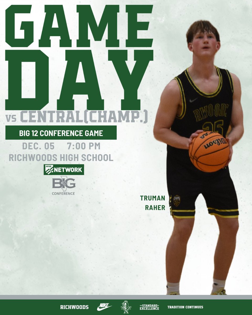 Richwoods_HS's tweet photo. GAME DAY
🏀: @Richwoodsboysb1 | Big 12 Conference Game
🆚: Central (Champ.)
📅: December 05
⏰: 7:00 PM
📍: Richwoods High School
📺: https://t.co/o6ytXcYTED (NFHS Network)
⚔️: @TrumanRaher25

#TraditionContinues | #weRrichwoods | #TheStandardOfExcellence https://t.co/jbPL3FFntU
