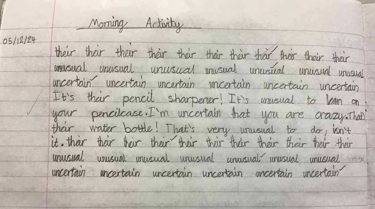 Thurlstone_Y3's tweet photo. A shout out to the children who have consistently worked hard  in Year 3 and improved their handwriting. I am really proud of you. #Thurlstone_writing @Thurlstonesch https://t.co/r7Hu1hAGnb