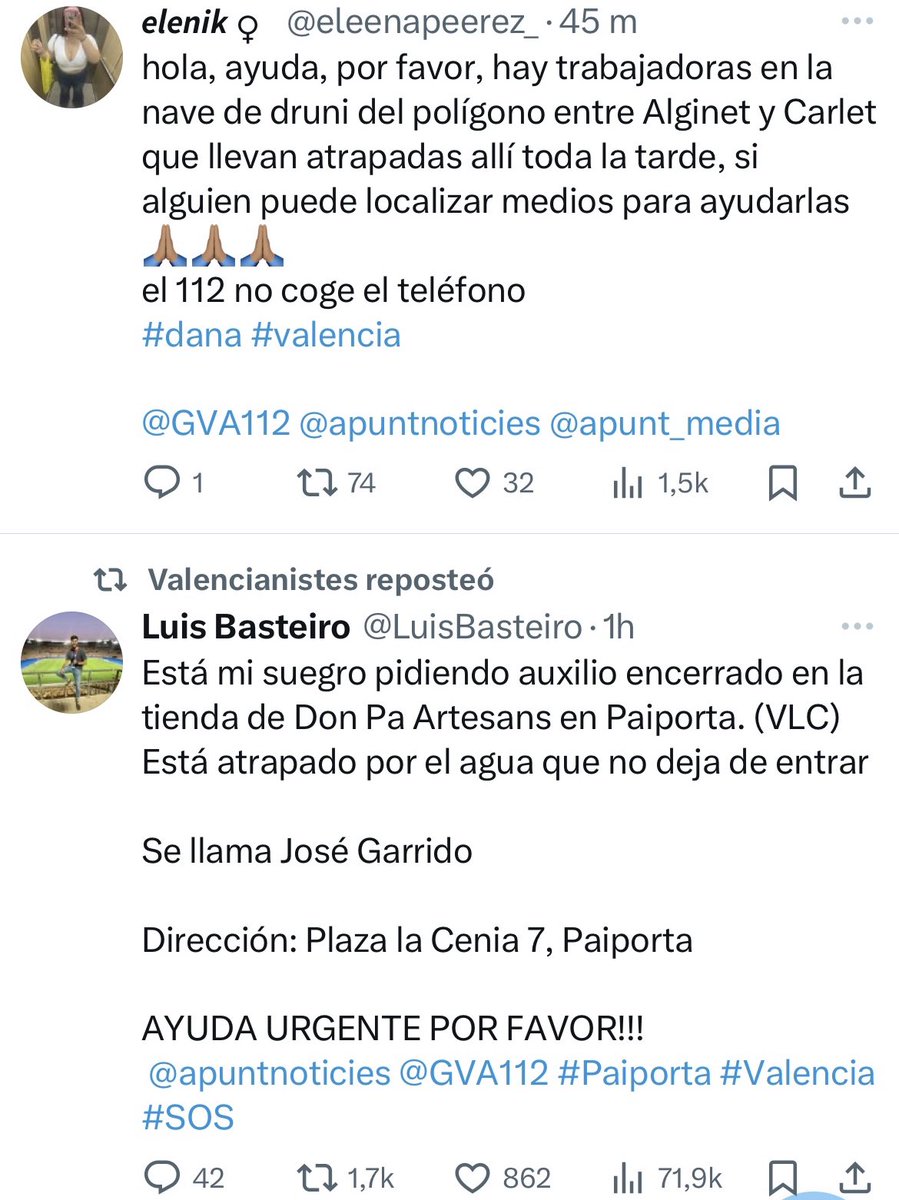 Mazón va retallar 3 milions d’euros en l’112. 
Les conseqüències: