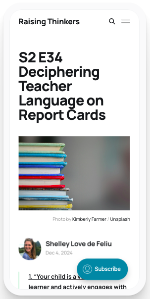 teach_explore's tweet photo. Report card season is here! 📝 Ever puzzled by phrases like 'developing resilience' or 'shows originality'? 🤔 Let's decode 'teacherese' together! Get tips to understand feedback &amp; ask the right questions to support your child. Join us on Raising Thinkers!
https://t.co/n1vDXnxq3a https://t.co/UCUMPqN6NF