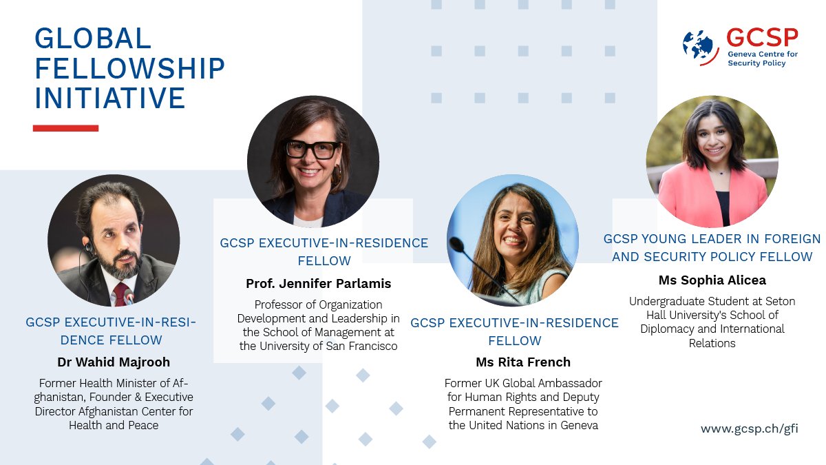 TheGCSP's tweet photo. Excited to welcome new Fellows! 🎉

Dr. Wahid Majrooh: https://t.co/UIOZSfBLgk
Prof. Jennifer Parlamis: https://t.co/RhK3GvGGoY
Ms. Rita French: https://t.co/kBPz5qgDj2
Ms. Sophia Alicea: https://t.co/Z7T9MHWzla

🔎 https://t.co/un6QUWgVpk https://t.co/gRd2Ahx7tn