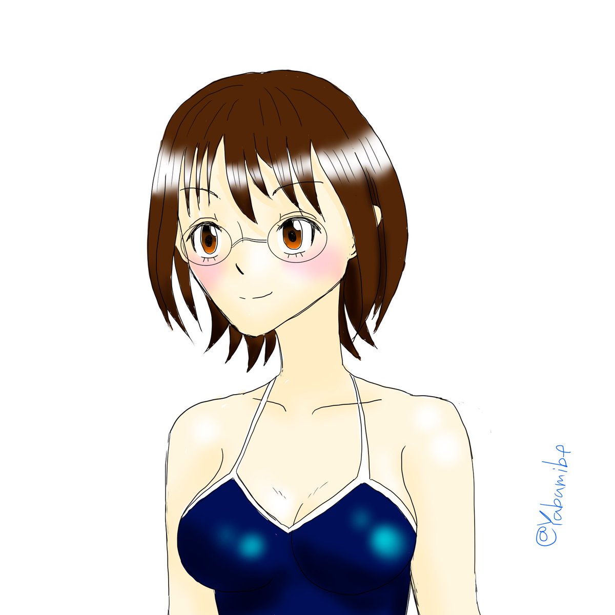 Yabumibf's tweet photo. 久しぶりにプール行った記念で由紀子にスクール水着を着せました。
旧スク水だと世代が合わないので新スク水のですよ！…え？ジェンダーレス水着？詳しく教えて？
#高岡由紀子 #ブルリフS #BLUEREFLECTIONSUN https://t.co/moeQ01bW1i