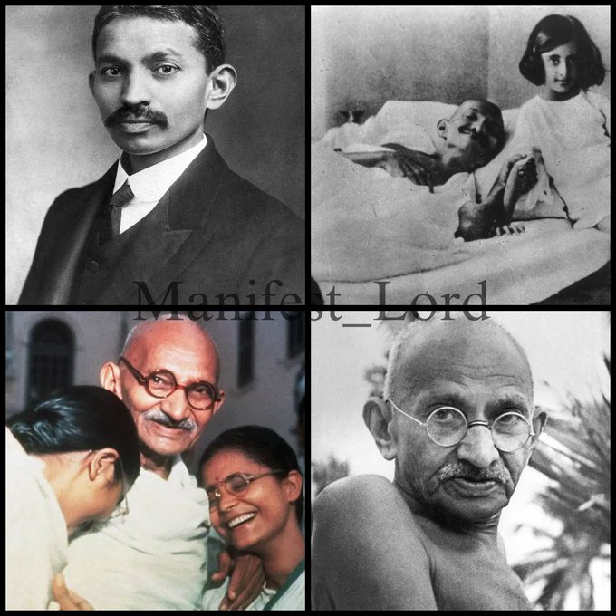 Manifest_Lord's tweet photo. Gandhi is known as India’s “father of the nation" who actively advocated the message of non-violence and secured India its Independence from the British.

But from his bizarre s3x beliefs to his "Dear friend..." letters to Hitler, a dark side to his private life remains a secret.

Let's Explore his past life that led him to be the most loved and hated personality at the same time.