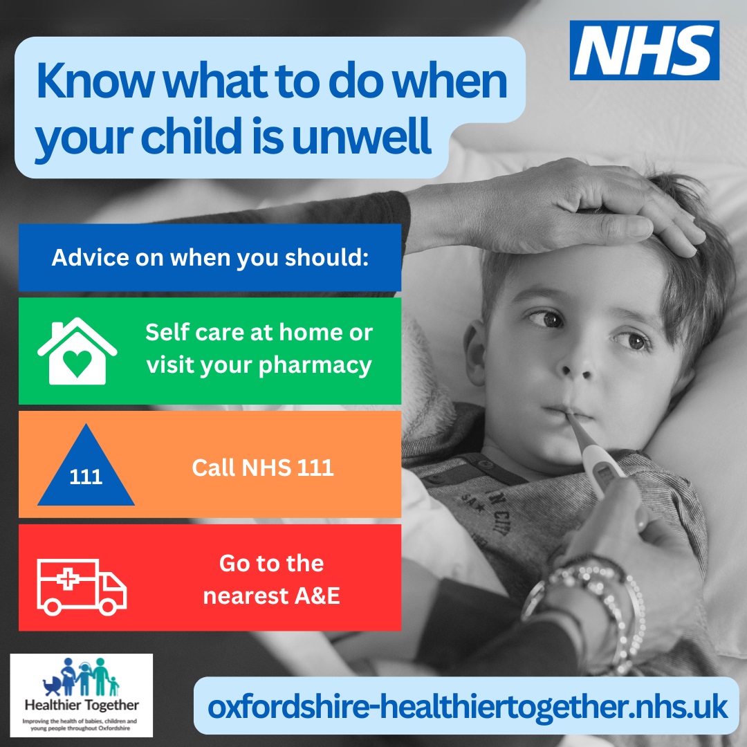 We’re seeing a lot of patients in our Children’s Emergency Department at the moment.

The Healthier Together website can help you easily check your children's symptoms if they’re unwell, and get advice on what to do and where to go next ⬇️

🔗 oxfordshire-healthiertogether.nhs.uk