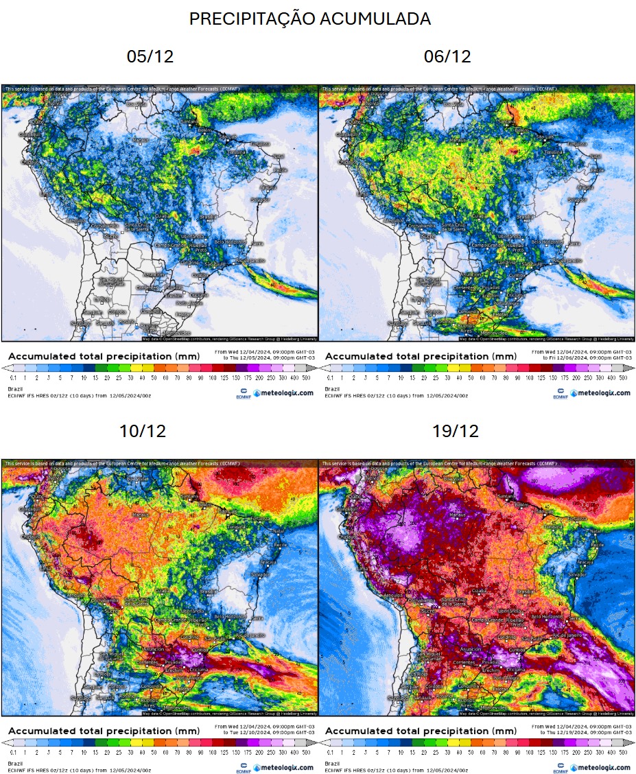 Agrobrazilapp's tweet photo. Precipitação acumulada e temperatura https://t.co/VIN0KtpDqH