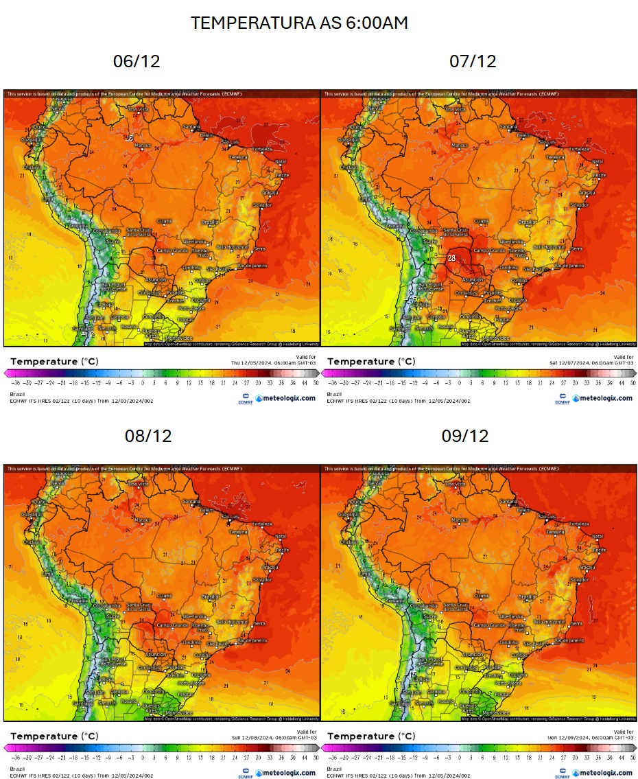 Agrobrazilapp's tweet photo. Precipitação acumulada e temperatura https://t.co/VIN0KtpDqH
