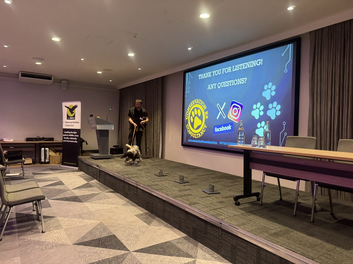 We are thrilled and honored to speak at and demo <a href="/ukwildlifecrime/">UK National Wildlife Crime Unit (NWCU)</a> Enforcement Conference alongside the police, NGOs, &amp; other exceptional organizations. Thank you to Mark, James, and Insp. Lacks-Kelly for including our K9 team's remarkable work for the harrier taskforce #uknwcu