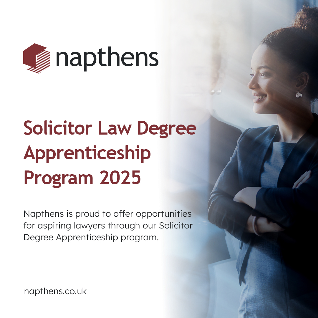 Applications are now open for our Solicitor Law Degree Apprenticeship Program 2025. 

Napthens is proud to offer opportunities for aspiring lawyers through our Solicitor Degree Apprenticeship program.

Click the link below for more information 
napthens-llp.breezy.hr/p/f6bc9468ce7f…