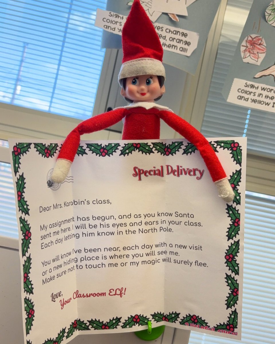 A special visitor has joined our class! 🎅🏻🎄