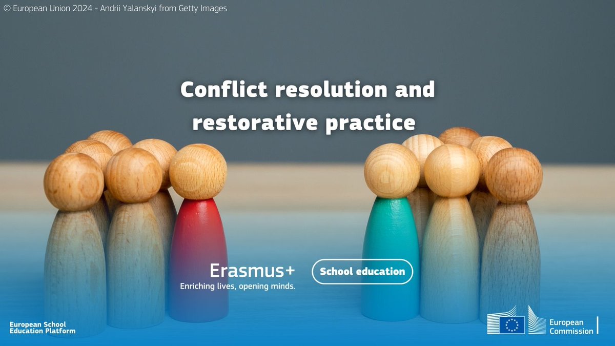 eTwinning_es's tweet photo. 🕊️Descubre estrategias para la resolución de conflictos y prácticas restaurativas en la Plataforma Europea de Educación Escolar! 

📖 Artículos de interés ➡️ https://t.co/r5EiWOiVQn
💡 Únete a cursos y seminarios web ➡️ https://t.co/qCsO6furq6

#EUSchoolEducation https://t.co/yBWuyXOxmz