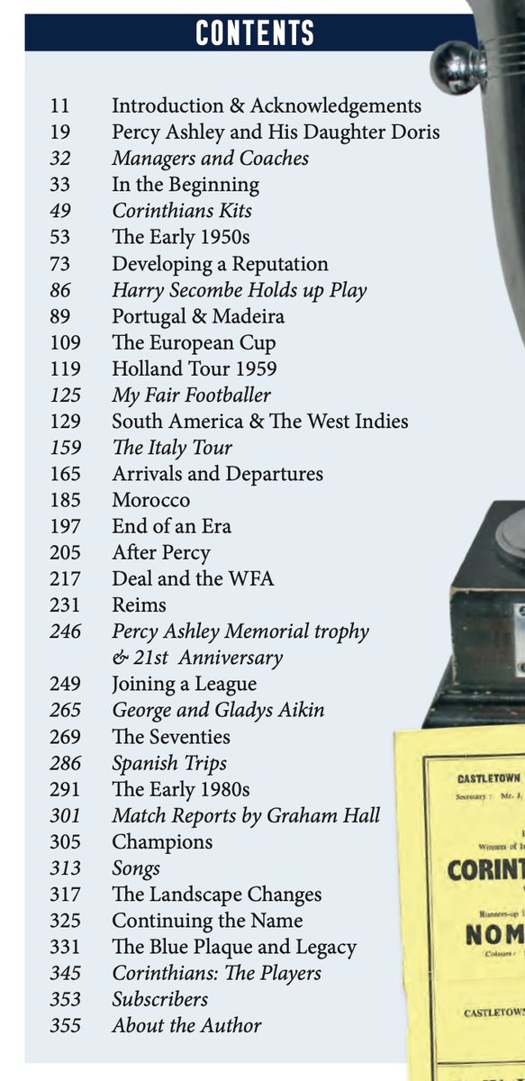 I've been asked about the contents of Manchester Corinthians: The Authorised History... if you're interested here's part of the contents page. You can order the book here and it will be posted to you at publication (signed by me too if that's of interest): gjfootballarchive.com/order-manchest…