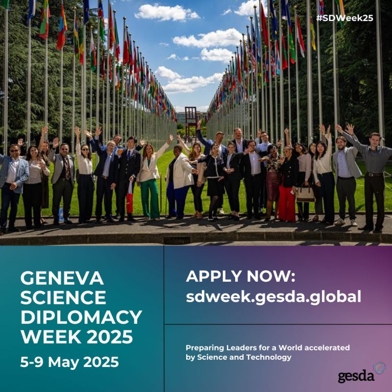 opportunitiesfy's tweet photo. 🌍 Geneva Science Diplomacy Week 2025
Join us May 5-9 in Geneva to explore science, tech, and diplomacy, gain leadership skills, and connect with global changemakers.
🔗 Apply now: https://t.co/1ZA6U3Tl8w
#ScienceDiplomacy #Leadership #GESDA #Innovation https://t.co/hQ5m64iGMZ