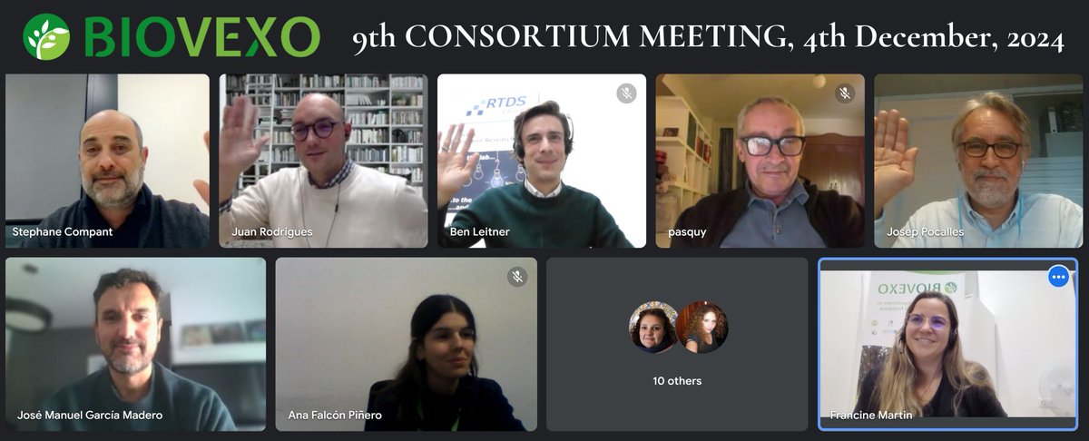 BiovexoProject's tweet photo. 🚀 The @BiovexoProject held its 9th Consortium Meeting on December 4th! Our partners updated us on the #progress across all Work Packages and mapped out the final 12 months of the project. We're thrilled to focus our efforts on #mitigating the Xylella threat by advancing our innovative biobased solutions towards market readiness. 🌿💡
Stay informed and visit our website: https://t.co/52I2oyzSzd
#Xylella #BiobasedSolutions #Innovation #SustainableAgriculture 🚜📈