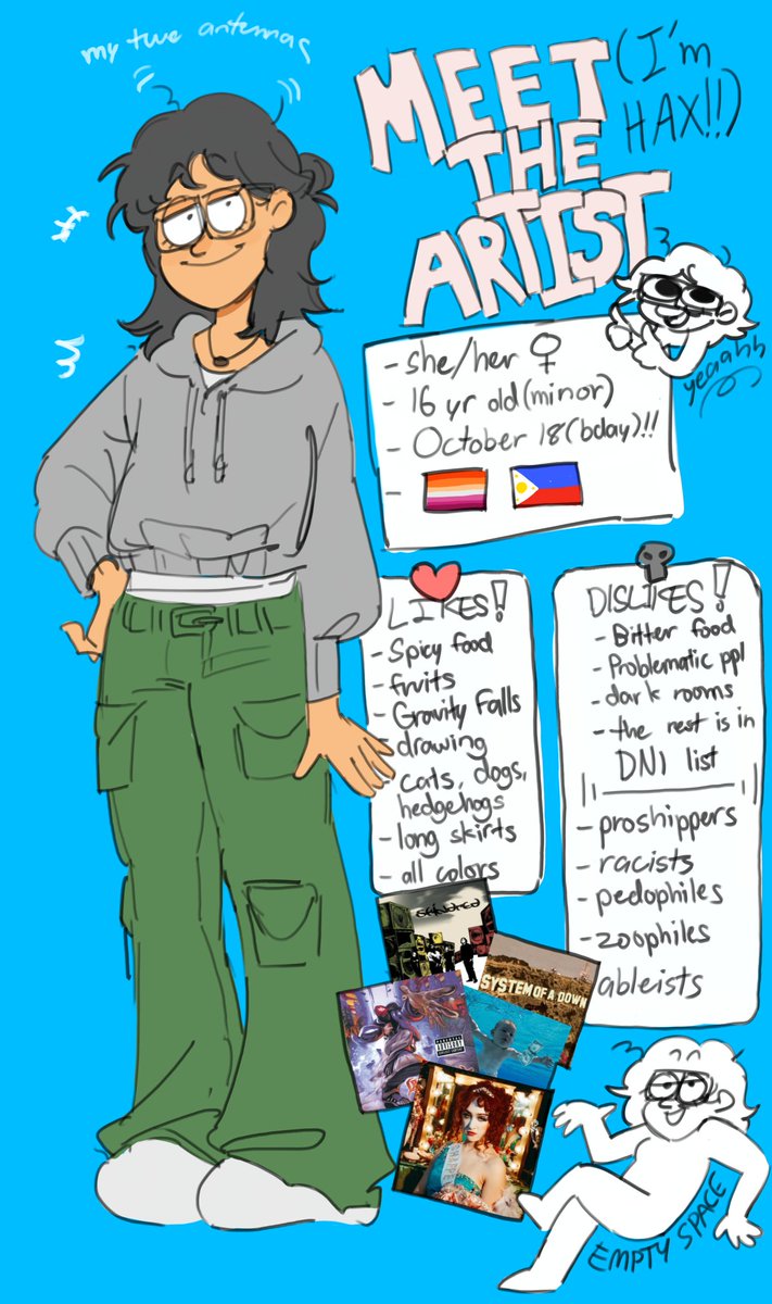 haxonxuu's tweet image. LITERALLY ME‼️‼️‼️ #meettheartist #GravityFalls