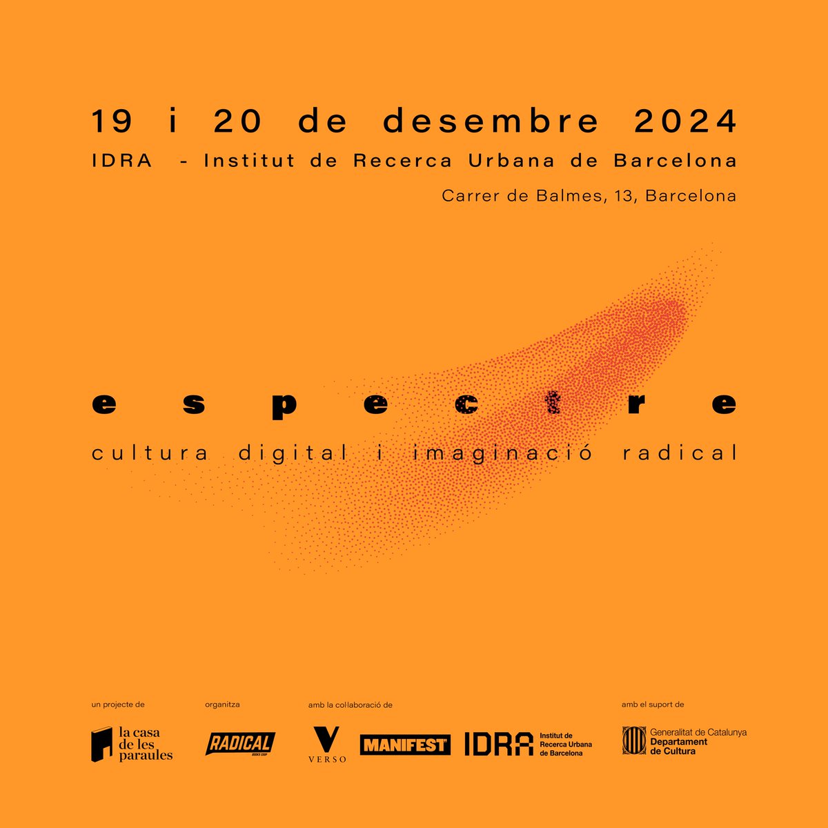 casaparaules's tweet photo. Un espectre ronda el món: 
el de la cultura digital i la imaginació radical.   

Us presentem #ESPECTRE un nou festival que pretén reflexionar sobre el moment present en els àmbits de la cultura, el fet digital i la possibilitat d'una nova imaginació radical.   

De la mà de @radicalbookcoop, @Versolibros i @ManifestLlibres 

Us ho expliquem!👇