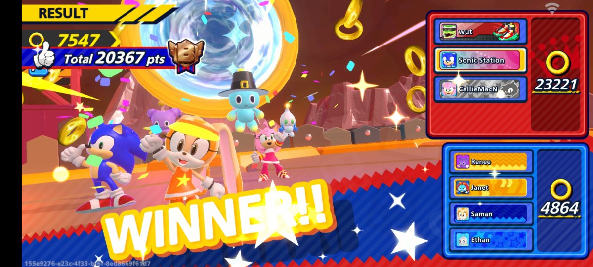Had the opportunity to try out the new Sonic Rumble update and got the chance to play with the one and only <a href="/CallieMacN/">CallieMacN</a> 
Thank you very much for this wonderfull experience!