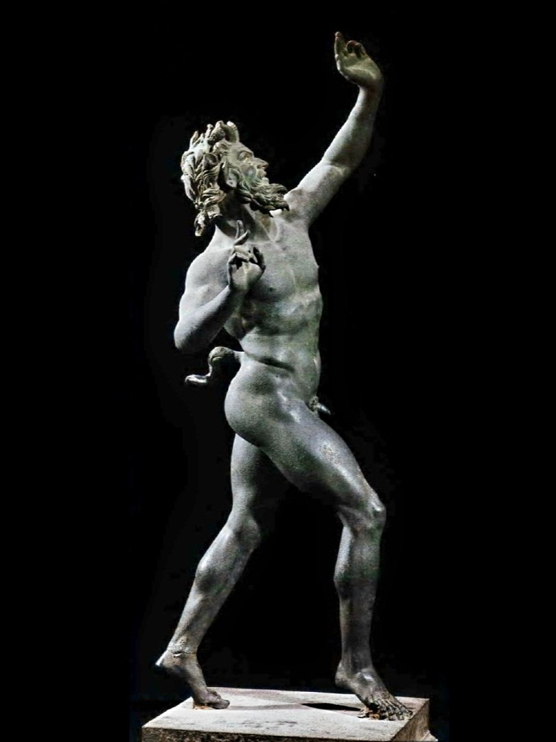 antinousgaygod's tweet photo. 🪷 #PhallusThursday: 5 Dec is the Roman #Faunalia feast of #Faunus #Pan #Fauns #Satyrs: This bronze statue of a dancing #faun (actually a #satyr, since the lower body is that of a man) is what the #Pompeii House of the Faun is named after. #Antinous knew these fascinating Faunalia creatures when they hung with #Apollo, who became Saint Nicholas! Read about the true origins of Santa Claus and his reindeer, Elves and #Krampus: https://t.co/0AWxKSTvhq 🪷