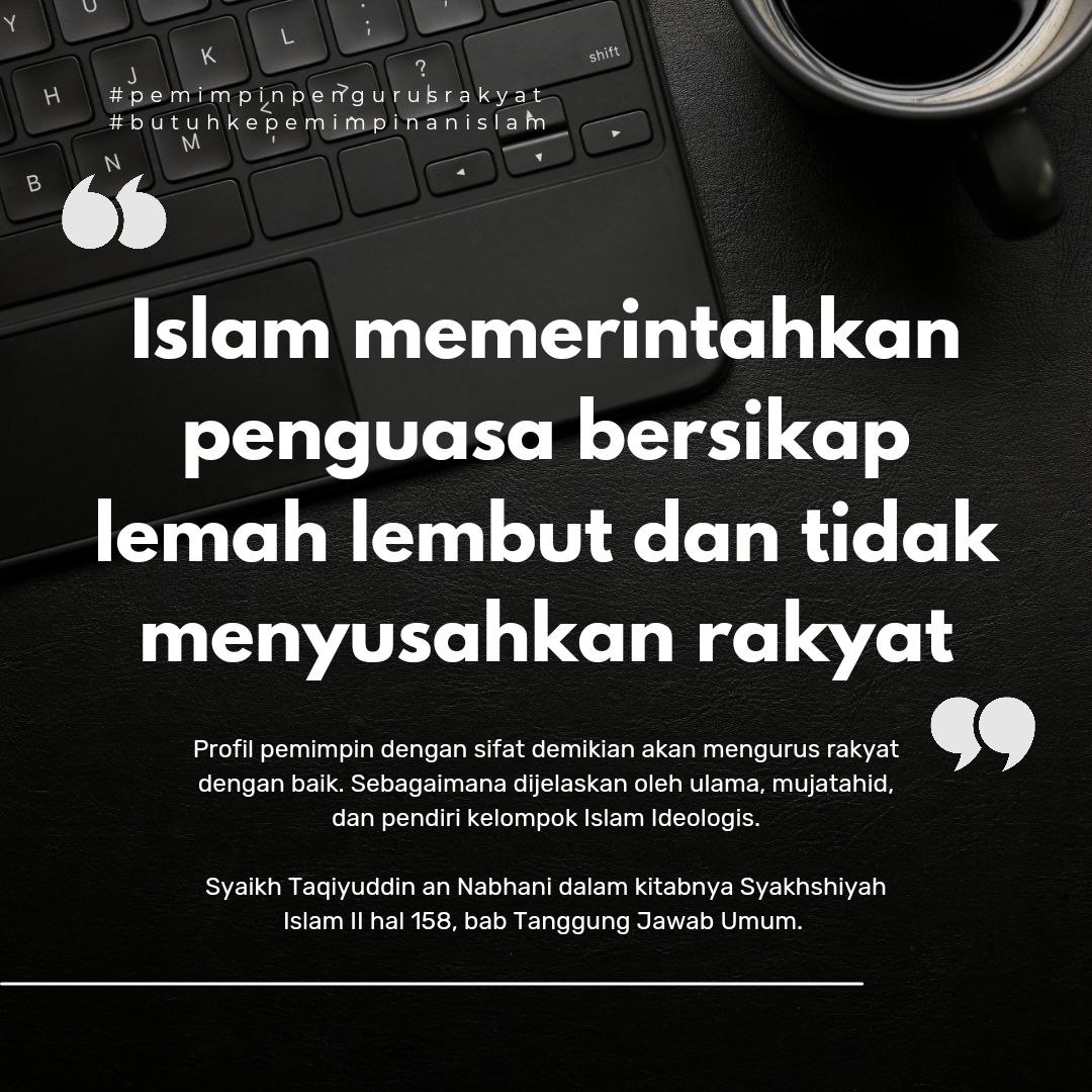 putriyanaazs's tweet photo. #PemimpinPengurusRakyat
#ButuhKepemimpinanIslam https://t.co/uUXie9jYQM
