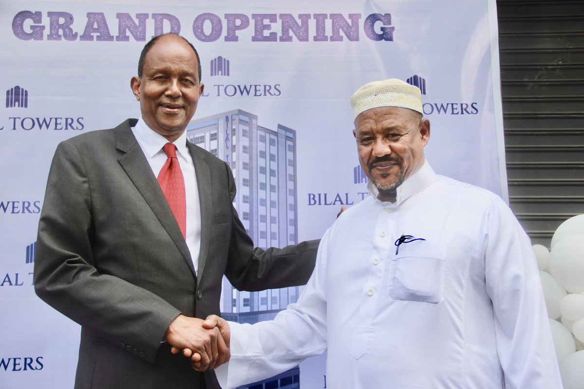 MPyusufhassan's tweet photo. I had the pleasure of participating in the opening of the 18-floor Bilal Towers on First Avenue, a need addition to the rising Eastleigh skyline. My congratulations to owner and leading entrepreneur Haji Shamsuddin Mohamed Siraj for his investment in this magnificent complex within our community. 

This development is a testament to the resilience, staying power, and growth of Eastleigh as the premier trading hub not only in Kenya but throughout Eastern Africa. Eastleigh supports over 150,000 Kenyans  through employment and livelihoods, while also contributing significantly to national revenues via taxes paid to the Kenya Revenue Authority (KRA) and the county government, thereby bolstering our GDP.

Eastleigh is a vibrant, diverse, and cosmopolitan area that truly belongs to all who live and work here in peace and harmony. The rise of Eastleigh as a business hub is a remarkable success story for Kenya.