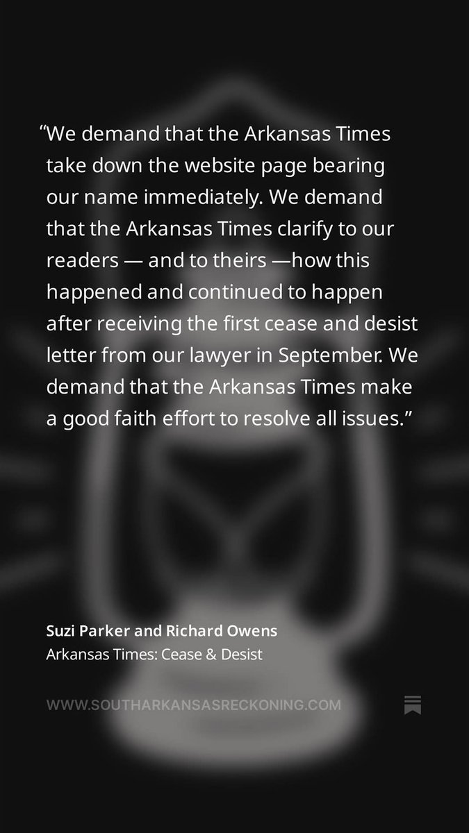 courtneyroldan's tweet photo. @ArkTimes just ignoring the fact they were caught using @suziparker & @Richard_owens78 work? No comment? #Arktimes https://t.co/NeXFCCOPoZ