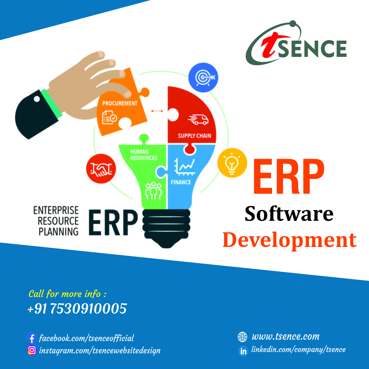 tsenceweb's tweet image. Take advantage of #Tsence's #ERP_Software_Development to streamline your business operations! Our specialty is developing unique #ERP_solutions that combine and streamline every aspect of your company's operations, from inventory management to finance, on a single platform.