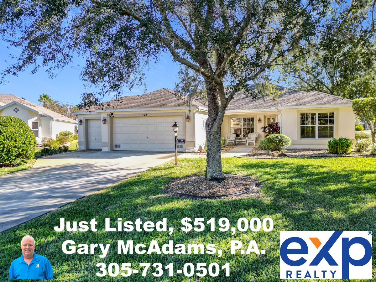 VillagesGary's tweet photo. Please join me at an Open House today at 725 Beldon Ct in The Village of Lynnhaven from 10:30 AM to 1:30 PM. This great 3 bedroom, 2 bathroom concrete Designer Home with a 2 gar garage and additional golf cart garage is being offered 100% Turnkey including a golf cart. https://t.co/LBNOrALkA7
