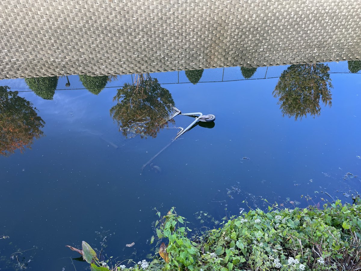 TOMstormwater's tweet photo. #CoverChange Thursday

Shopping in @Morrisville_NC this holiday season. Please make sure that your shopping cart gets placed back in the proper location. Our #stormwater ponds do not care for these as gifts. https://t.co/5iIJBtl8GL